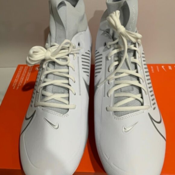 Nike Vapor Edge Pro 360 2 Men's Football Cleats White Metallic Silver  - Picture 4 of 7